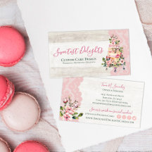 Rustic Wood Watercolor Blommigt Bröllop Cake Baker