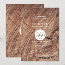 Rustic Wood Wedding-inbjudningar Inbjudningar