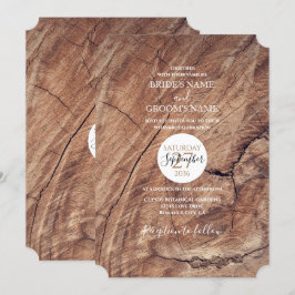 Rustic Wood Wedding-inbjudningar Inbjudningar