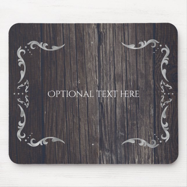 Rustic Wood Western Elegance Romantic Tittar Musmatta (Framsidan)