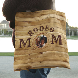 Rustic Wood Western Rodeo Mamma Photo Tygkasse