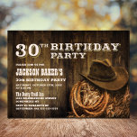 Rustic Wood Westernare 30års födelsedag Party Inbjudningar<br><div class="desc">Inbjudan era vänner och nära vänner till er 30års födelsedag party med denna westerna inbjudan till rustiska trä.</div>