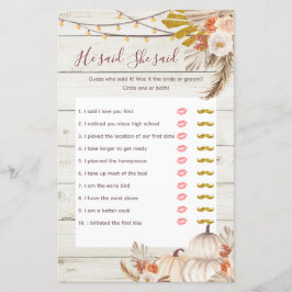 Rustic Wood White Cream sa att hon sa "Game Card"