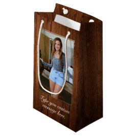 Rustic Wood & White Snöre Birthday Photo