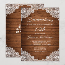 Rustic Wood & White Snöre Tiara Quinceañera