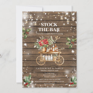Rustic Wood Winter String ljus Lagrar Pub Inbjudningar