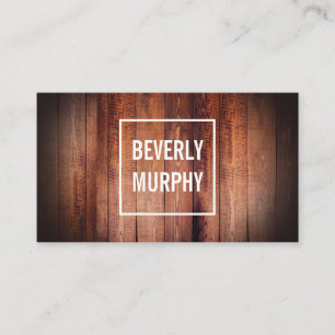 Rustic Wood with Embellution and Vignette Visitkort