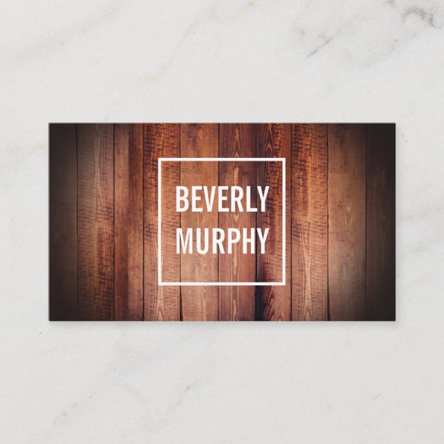 Rustic Wood with Embellution and Vignette Visitkort (Framsida)