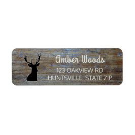Rustic Wood | Woodland Buck Hjort Returadress Etikett