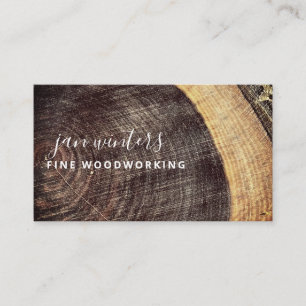 Rustic Wood Woodworkers Visitkort