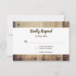 Rustic Wood You and Me Bröllop Svar