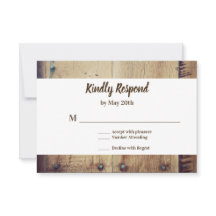 Rustic Wood You and Me Bröllop Svar