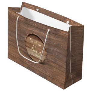 Rustic Wooden Barrel Bröllop Anpassningsbar Monogr