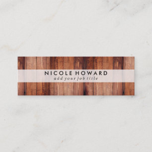 Rustic Wooden Boards Mini Visitkort