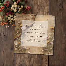 Rustic Wooden Bohemian Floral Wedding Spara Datumet