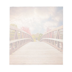 Rustic Wooden Bridge i Land Anteckningsblock