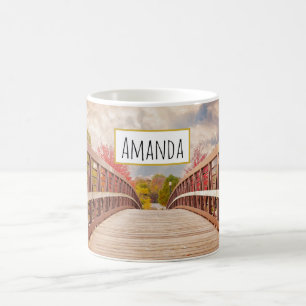 Rustic Wooden Bridge i Land Kaffemugg