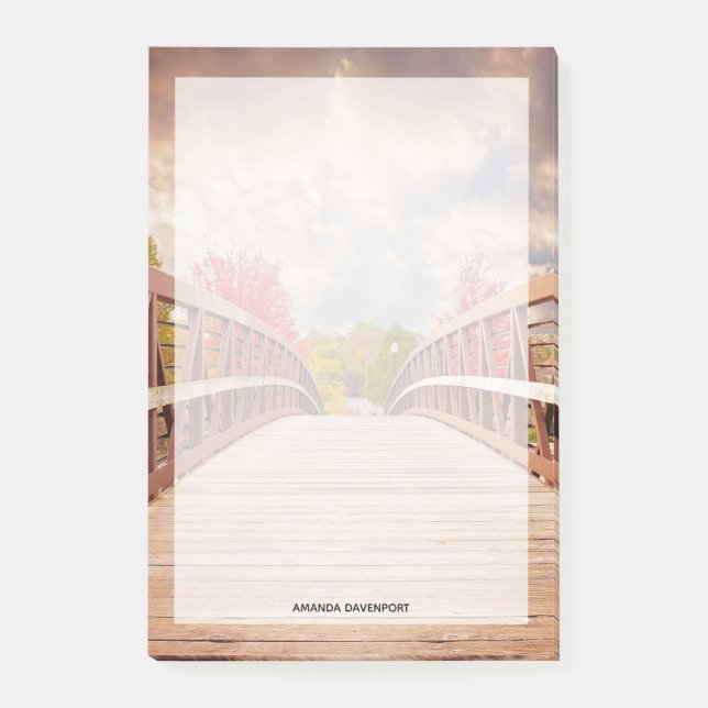 Rustic Wooden Bridge i Land Post-it Block (Framsida)