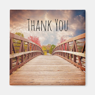 Rustic Wooden Bridge i Land Tack Magnet