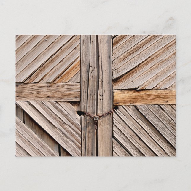 Rustic Wooden Door Vykort (Framsida)