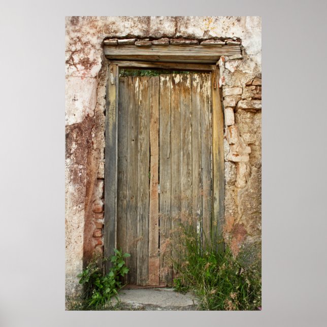Rustic Wooden Doorway i Mexiko Poster (Framsidan)
