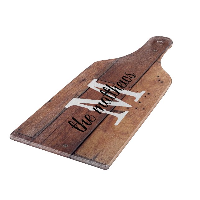 Rustic Wooden Farmhouse Land Monogrammed (Hörn)