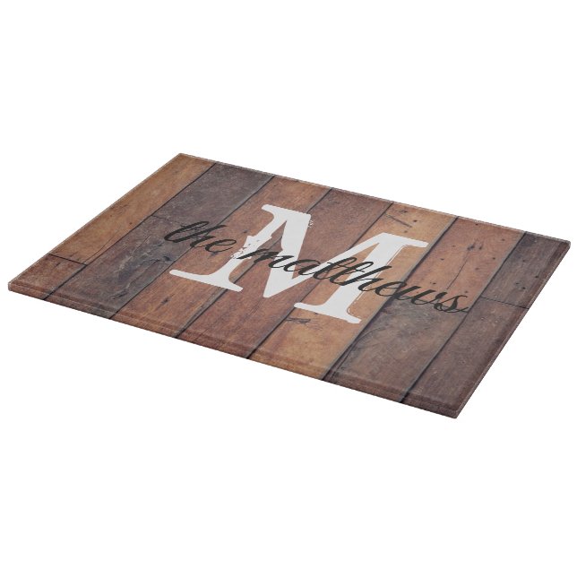 Rustic Wooden Oak Barn Farmhouse Land Monogram (Hörn)