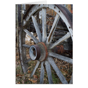 Rustic Wooden Wagon Wheel OBS Kort