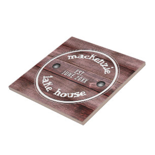 Rustic Wooden Weasted Fence Faux Engraved Kakelplatta
