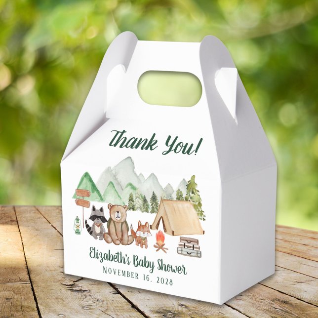 Rustic Woodland Animals Baby Shower Tack Presentaskar (Skapare uppladdad)