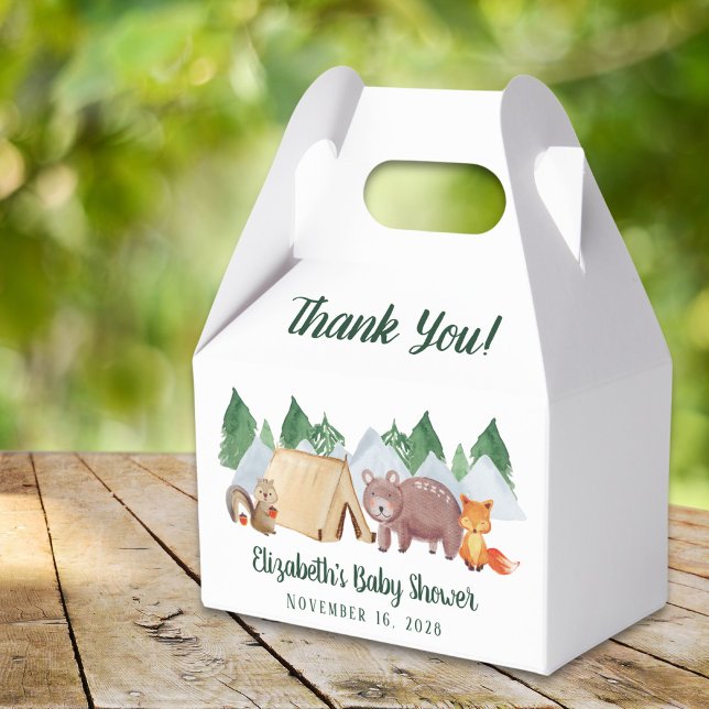 Rustic Woodland Animals Baby Shower Tack Presentaskar (Skapare uppladdad)
