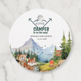 Rustic Woodland Animals Camper Baby Shower Gåvor Etiketter