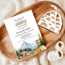 Rustic Woodland Animals Camper Baby Shower
