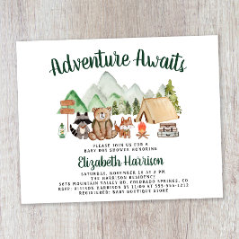 Rustic Woodland Animals Camping Baby Shower