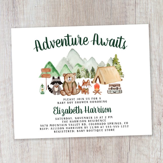 Rustic Woodland Animals Camping Baby Shower (Skapare uppladdad)