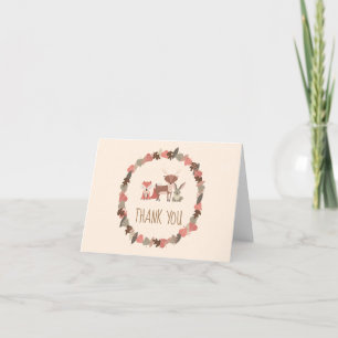 Rustic Woodland Animals - tackkort