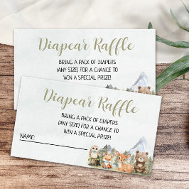 Rustic Woodland Baby Shower Boy Tilläggskort