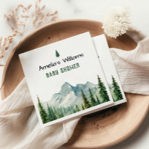 Rustic Woodland Baby Shower Napkins