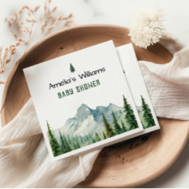 Rustic Woodland Baby Shower Napkins Pappersservett