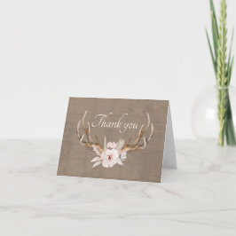 Rustic Woodland Baby Shower - tack för ditt kort -