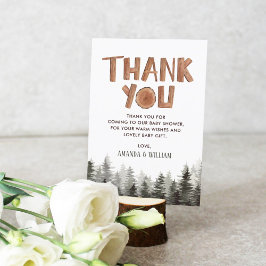 Rustic Woodland Baby Shower Tack Kort