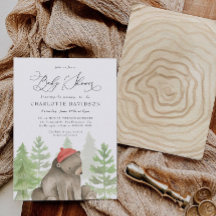 Rustic Woodland Bear Boy Shower