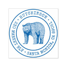 Rustic Woodland Bear Round Family Returadress