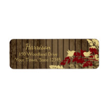 Rustic Woodland Birds Helgdag Adress