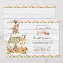 Rustic Woodland Boho Shower by Mail