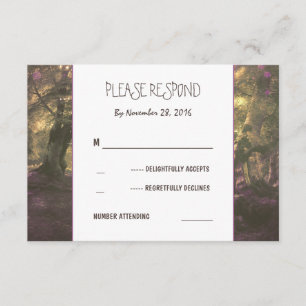 Rustic Woodland Bröllop OSA Kort
