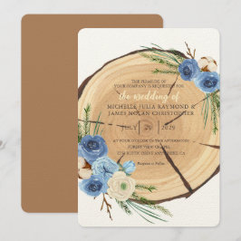 Rustic Woodland Bröllop Teme Inbjudningar