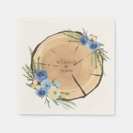 Rustic Woodland Bröllop Teme Pappersservett