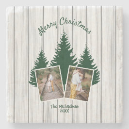 Rustic Woodland Christmas Photo Stenunderlägg
