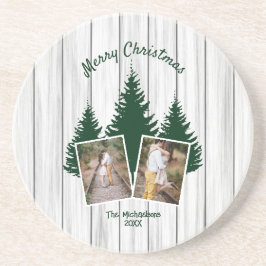 Rustic Woodland Christmas Photo Underlägg